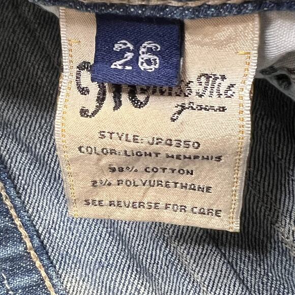 Miss Me Shorts Womens 26 Blue Denim Distressed Jean Frayed Cutoff Casual JF0350 - Picture 9 of 14